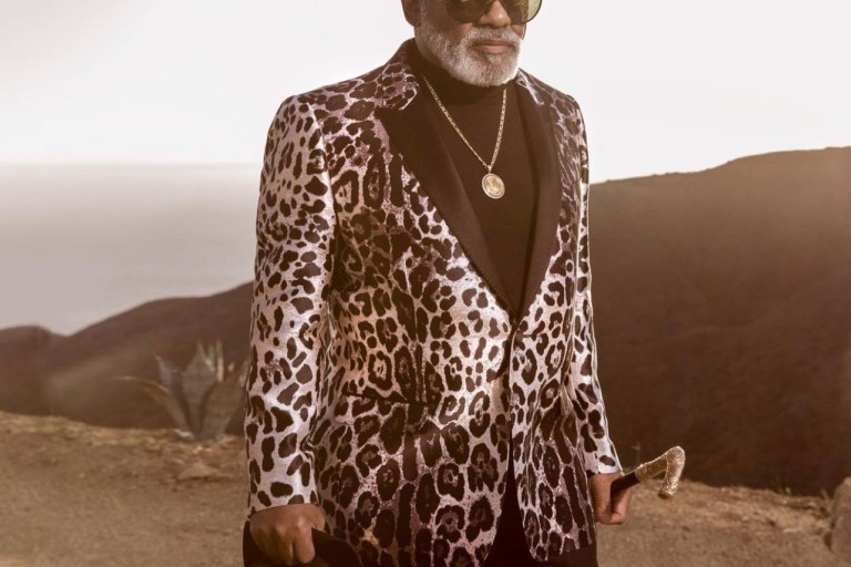 Ron Isley of the Isley Brothers Geared Up for Verzuz Against Earth, Wind & Fire Wearing Dolce and Gabbana Leopard Print Satin Blazer