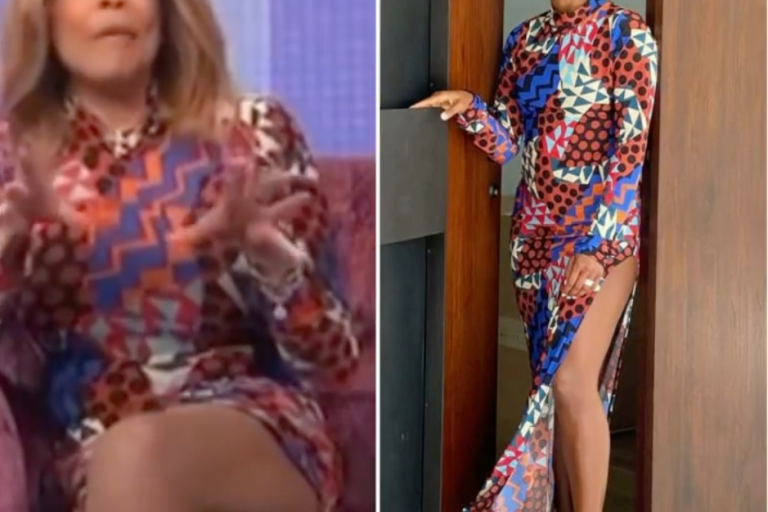 You ask, We Answer! Wendy Williams and Gabrielle Union Wear Sammy B’s Jade Geometric Multicolor Print Slit Dress