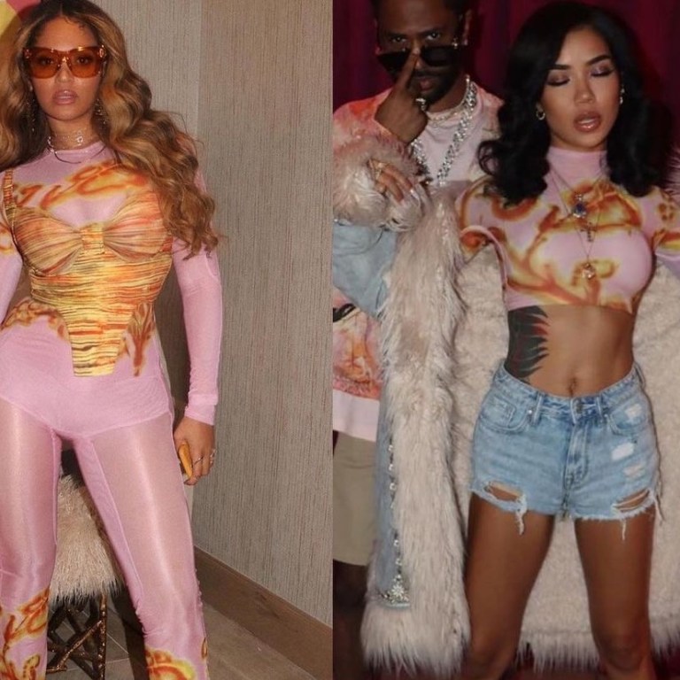 Who Wore it Better? Beyonce vs. Jhene Aiko in Charlotte Knowles Pink and Orange Halcyon Top