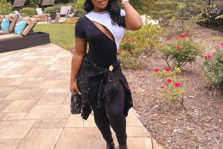 Reginae Carter Sports Black and White Short Sleeve Jumpsuit from Fashion Nova