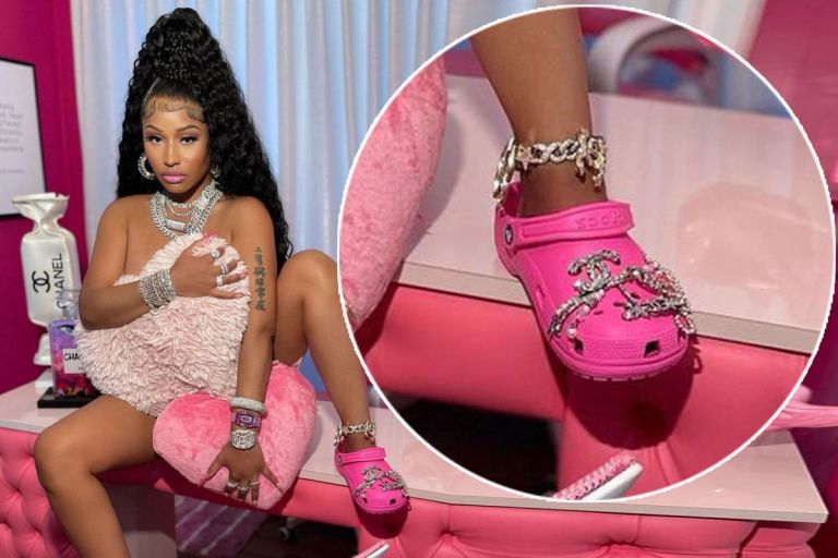 Fashion Bomb Exclusive: Nicki Minaj’s Chanel Pinned Pink Croc Photos Cause Sales to Soar; Stylist Diandre Tristan Says Crocs are Nicki’s Mommy Must Have “She Has Them in Every Color”