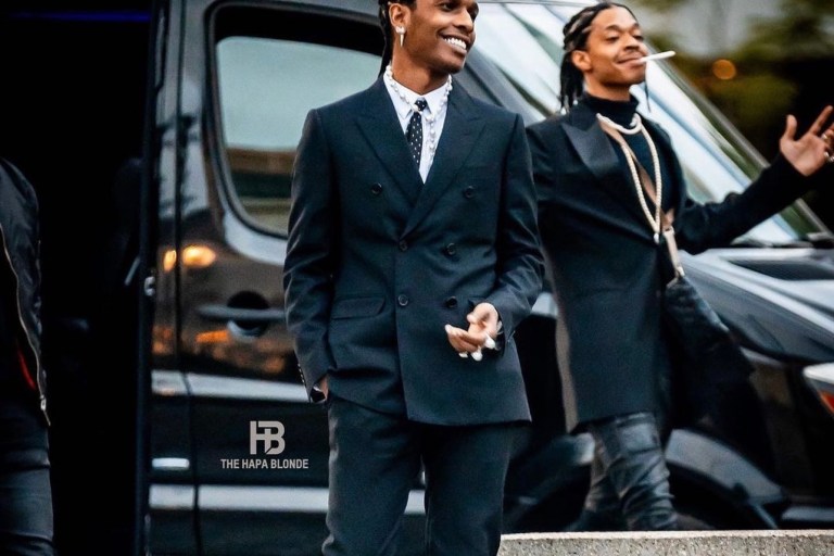 Fashion Bomb Men: A$AP Rocky Attends 2021 Tribeca Film Festival for Premiere of His Documentary ‘Stockholm Syndrome’ in Celine Black Suit and Bottega Veneta Leather Shoes