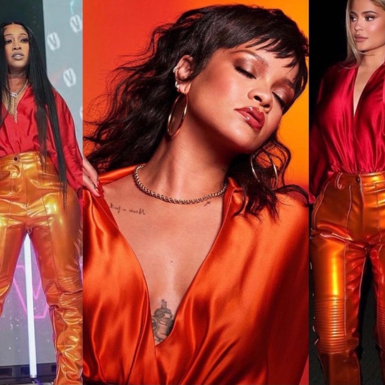 Celebs Love LaQuan Smith’s Spring 2021 Collection: Rihanna, Trina, and Kylie Jenner Spotted in Silk Tuxedo Shirt and Vinyl Moto Pants