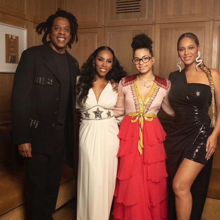 On the Scene at June Ambrose’s 50th Birthday Celebration at San Vincente Bungalows in LA: Beyoncé in David Koma Black One Shoulder Sequin Dress, June in Gucci Star-Embellished Maxi Dress, Kelly Rowland in House of CB Sage Green Satin Set + More