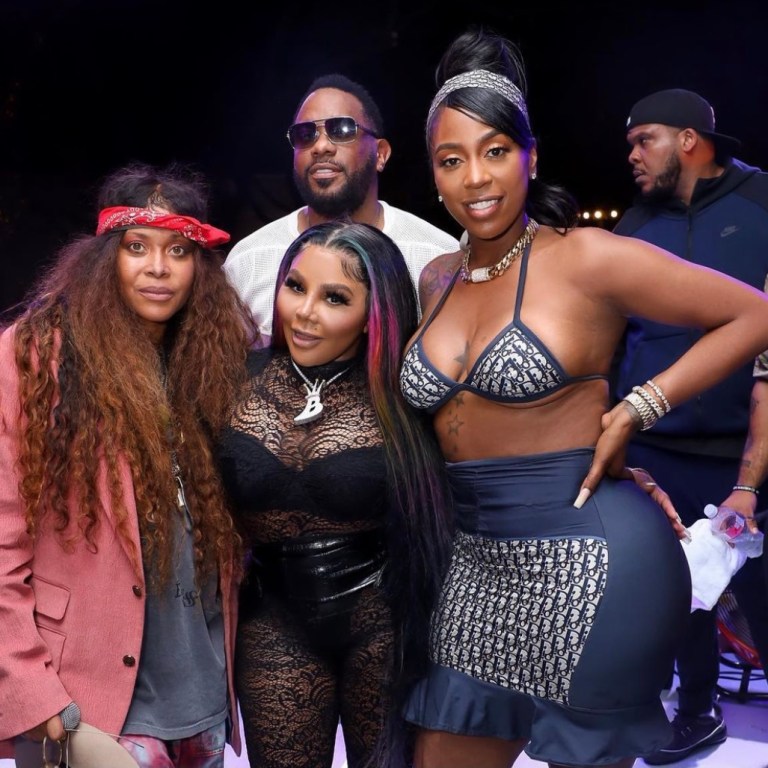 On the Scene at the Dallas Southern Pride Festival With Appearances by Lil Kim, Kash Doll, and Erykah Badu: Lil Kim in Balmain White Monogram Look and Shane Justin Black Lace Set and Kash Doll in Dior-Inspired Look by Shane Justin