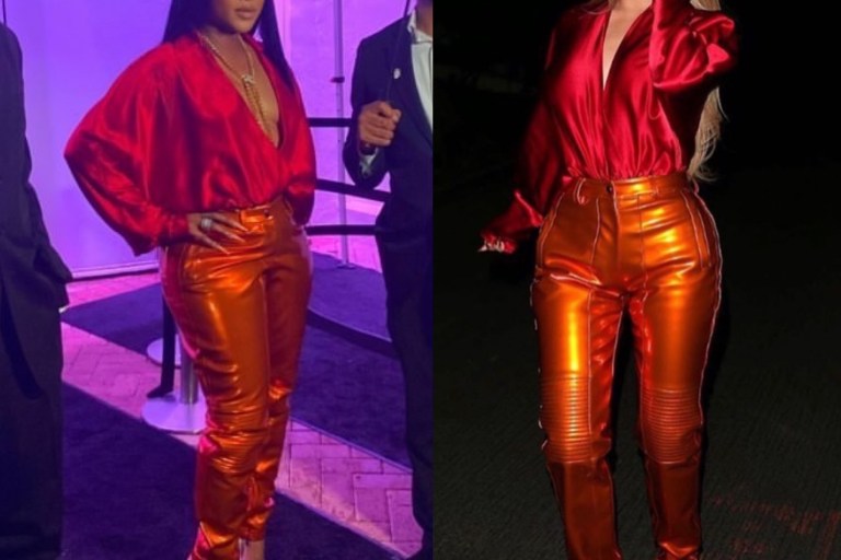 Who Wore it Better? Trina Slays Verzuz Battle in the Same Red and Orange Laquan Smith Spring 2021 Look Previously Worn by Kylie Jenner