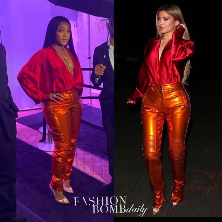 Who Wore it Better? Trina Slays Verzuz Battle in the Same Red and Orange Laquan Smith Spring 2021 Look Previously Worn by Kylie Jenner