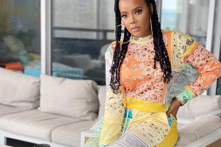 Angela Simmons Keeps It Chill in a Fashion Nova Multicolor Patchwork Bandana Print Set