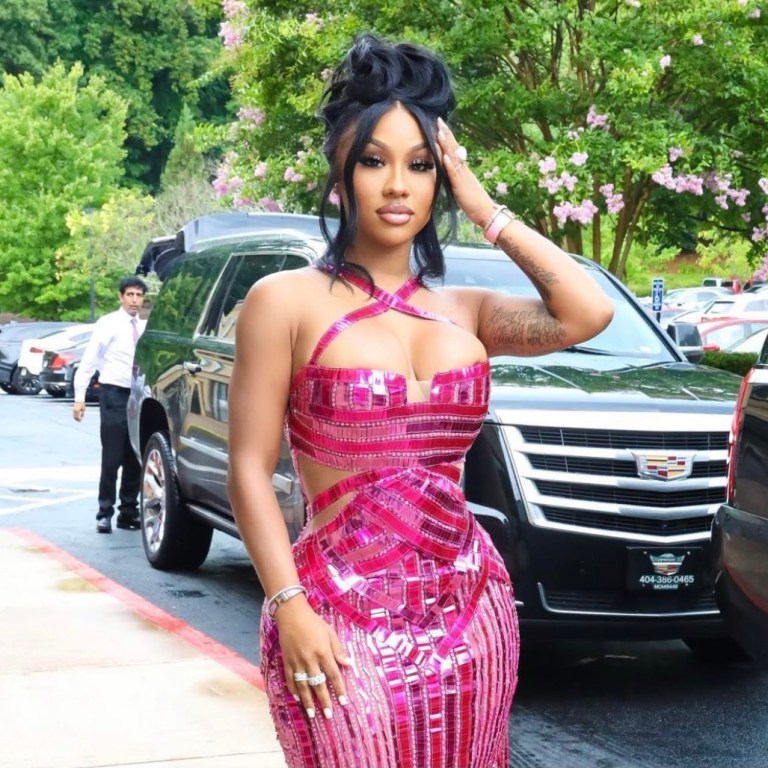 Ari Fletcher Celebrates Her Birthday Wearing Valdrin Sahiti Gowns and Shane Justin Crystal Look