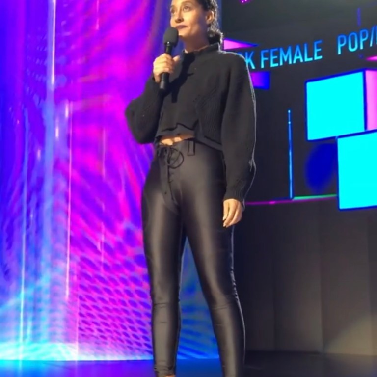 Most Requested: Tracee Ellis Ross ‘s American Music Awards Rehearsal Lace Up Football Leggings