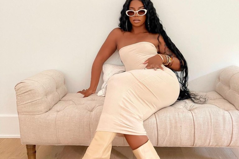 De’arra Taylor Opts for Cream Tones With Fashion Nova Ribbed Tube Dress