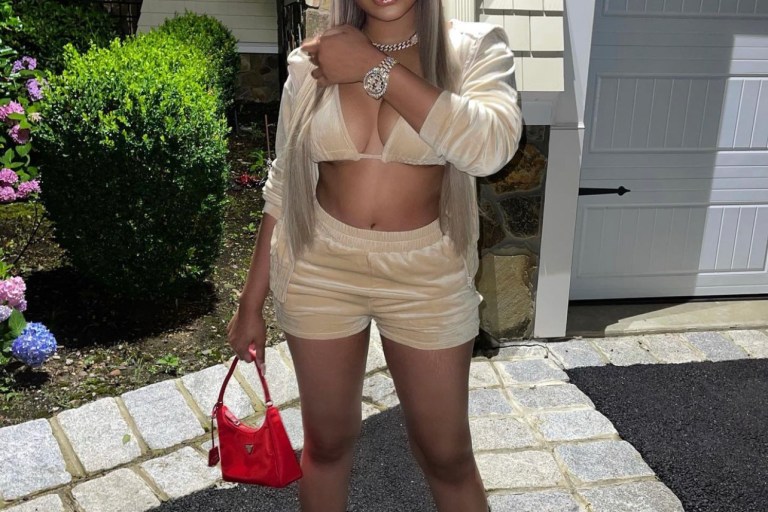 Ella Rodriguez Spotted Out in a Cozy Nude Velour Set by Fashion Nova