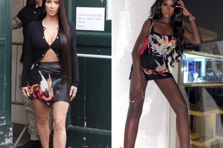 Who Wore It Better: Kim Kardashian and Duckie Thot Spotted in Clio Peppiatt Dragon Pieces