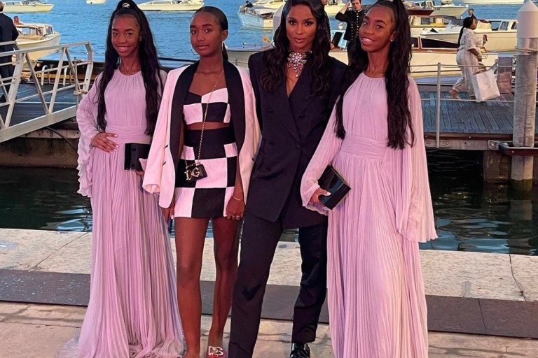 The Combs Sisters Jessie, D’Lila, and Chance Grab a Stylish Flick With Ciara at Dolce and Gabbana’s Alta Sartoria After Party in Venice, Italy