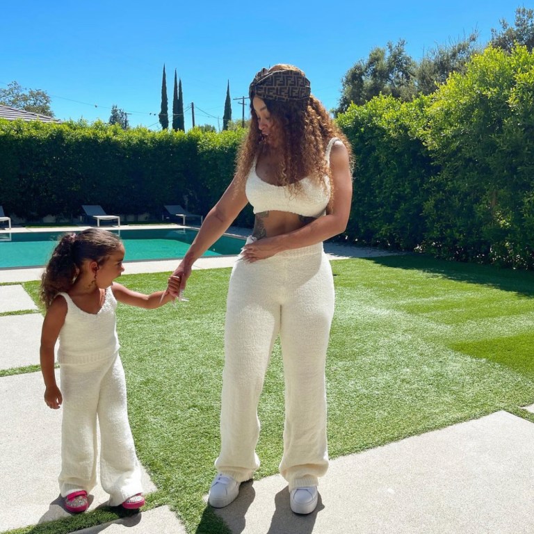 Blac Chyna and Dream Kardashian Spotted Twinning in Fashion Nova White Fuzzy Sets
