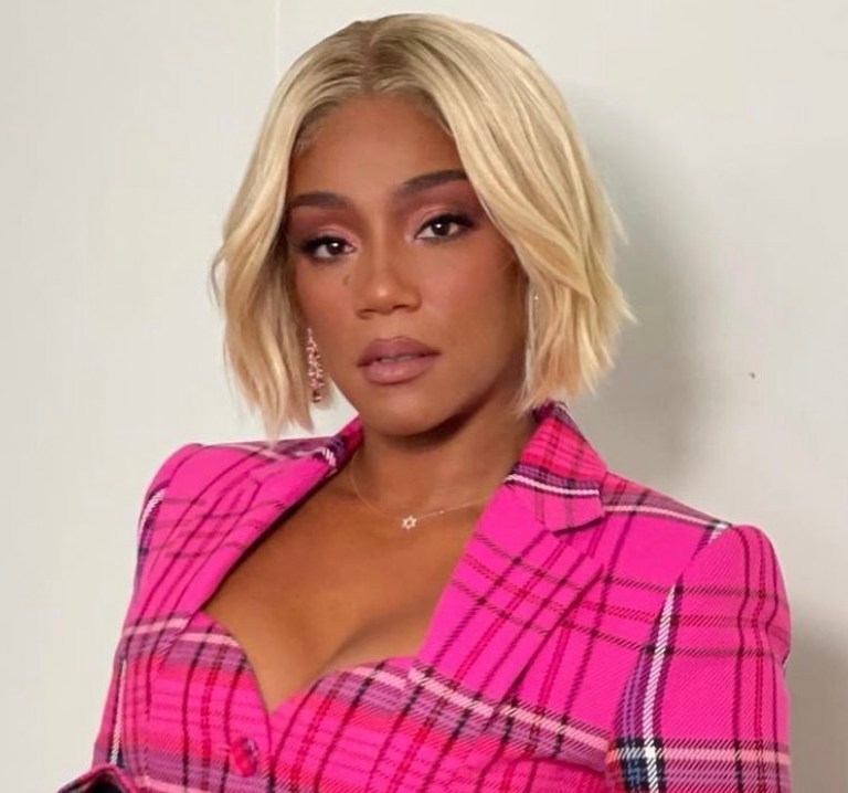 Celebs Love: Reginae Carter, Tiffany Haddish, and Chloe Bailey Spotted in Area Pink Plaid Blazer