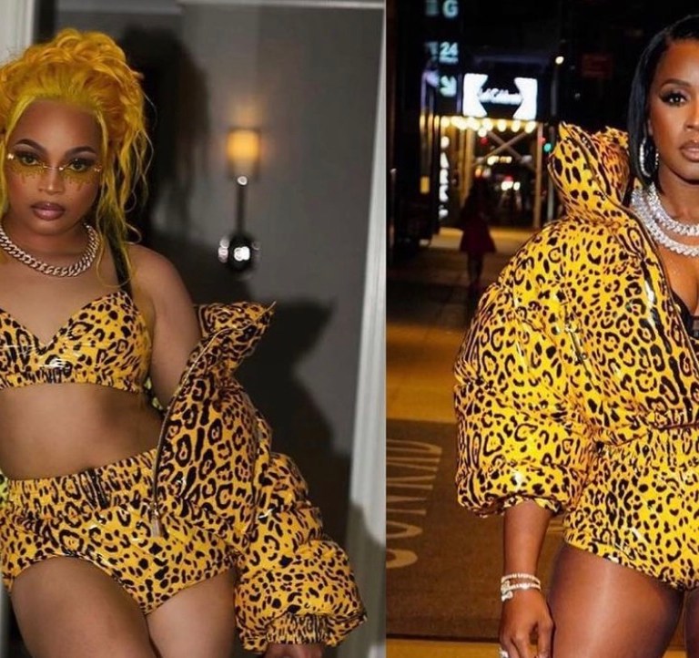 Who Wore It Better: Alonzo Arnold and Remy Ma Spotted in Dolce and Gabbana Fall 2021 Yellow Leopard Print Look