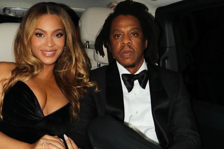 Beyoncé Wears Custom Black Velvet Valdrin Sahiti Dress While Attending the ‘The Harder They Fall’ World Premiere at the London Film Festival With Jay-Z