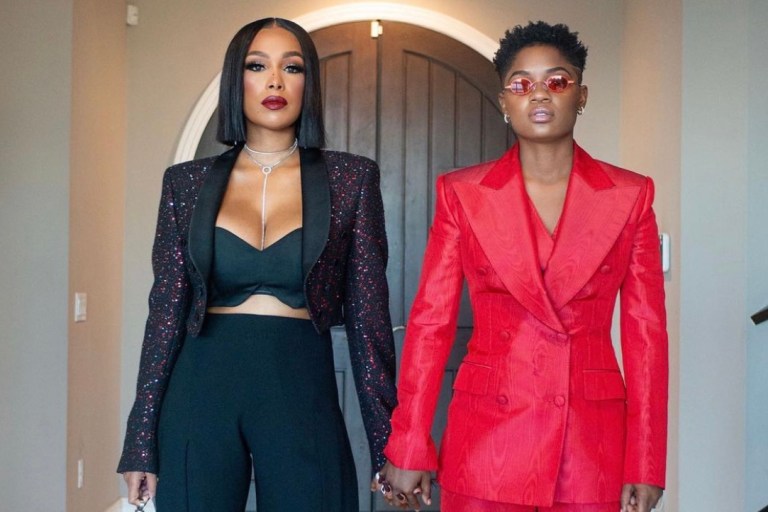 Bre-Z and Chris Amore Supply Bomb Couple Style Moment at the ‘The Harder They Fall’ Premiere in LA: Bre-Z Wears Dolce and Gabbana Red Suit and Chris Wears Saint Laurent Black Look