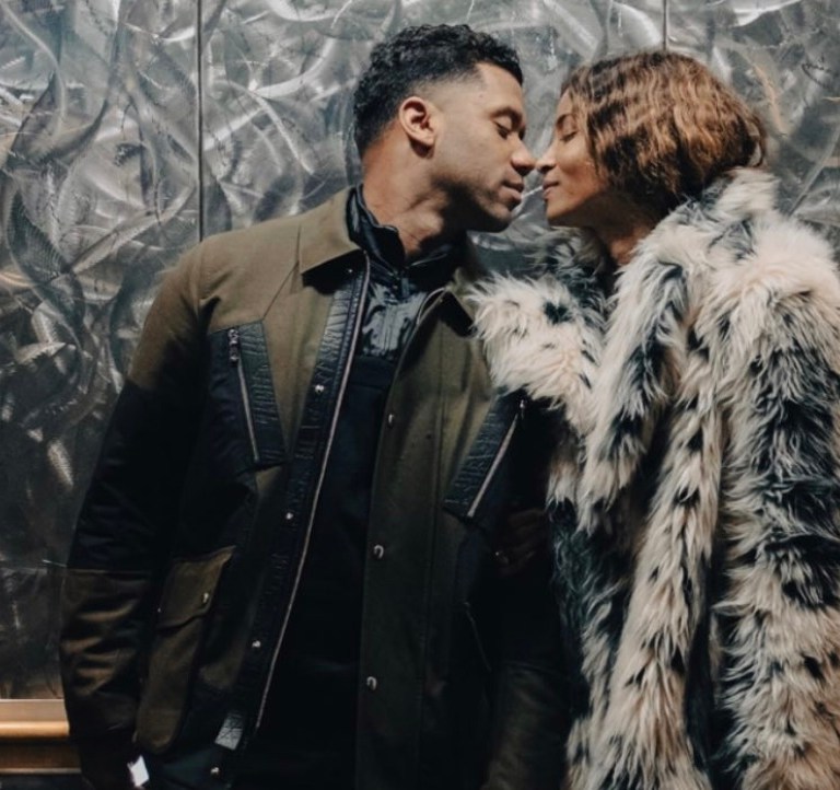 Ciara Receives a Romantic Birthday Surprise From Husband Russell Wilson Wearing a Faux Fur Coat From Her Brand LITA by Ciara