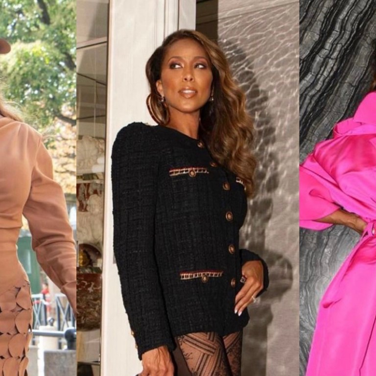 Marjorie Harvey Slays Paris Fashion Week: Style Moments Featuring Valentino Pink Trench, Chanel Tweed Jumpsuit, Awake Mode Tan Laser Cut Circle Skirt + More