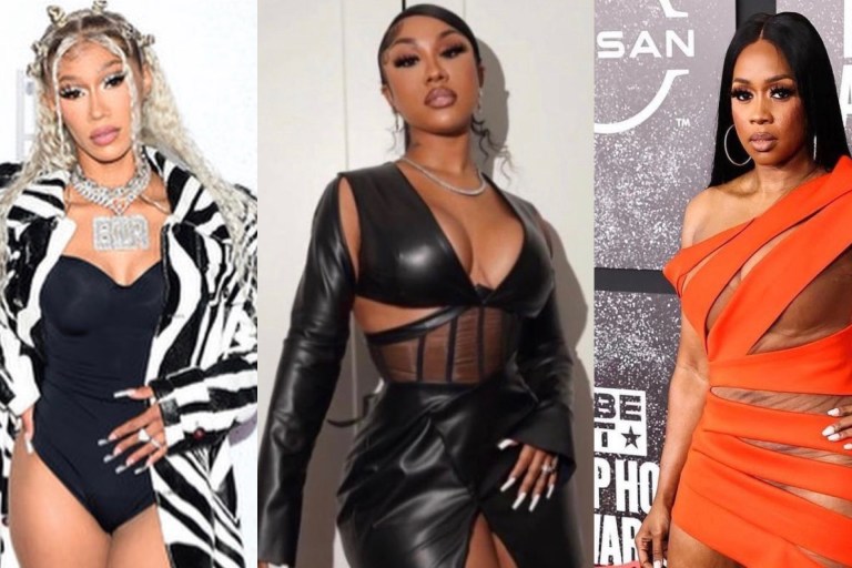 On the Scene at the 2021 BET Hip Hop Awards: Remy Ma in D’Anthony Designz, Jayda Cheaves in London Couture, Ari Fletcher in Caléchie, BIA in Bottega Veneta and More