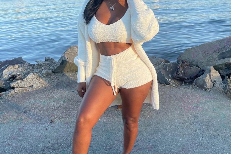 Bernice Burgos Wears Cozy Ivory Three Piece Set From Fashion Nova