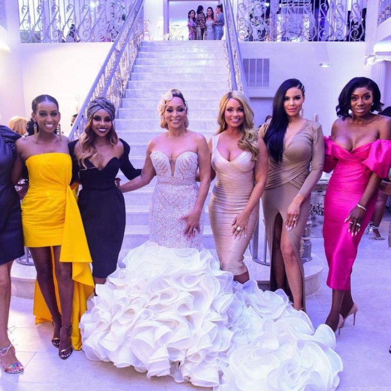 Karen Huger Wears Anya by Vivien Agbakoba Crystal-Embellished Ruffled Dress for Her 25th Anniversary Vow Renewal on the ‘Real Housewives of Potomac Season’ Finale