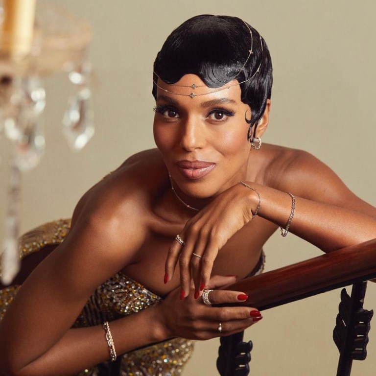 Wardrobe Inquiry: Kerry Washington Channels Josephine Baker in Campaign for Her ‘Be the Lead’ Collaboration With Aurate Wearing Michael Cinco Strapless Beaded Gown