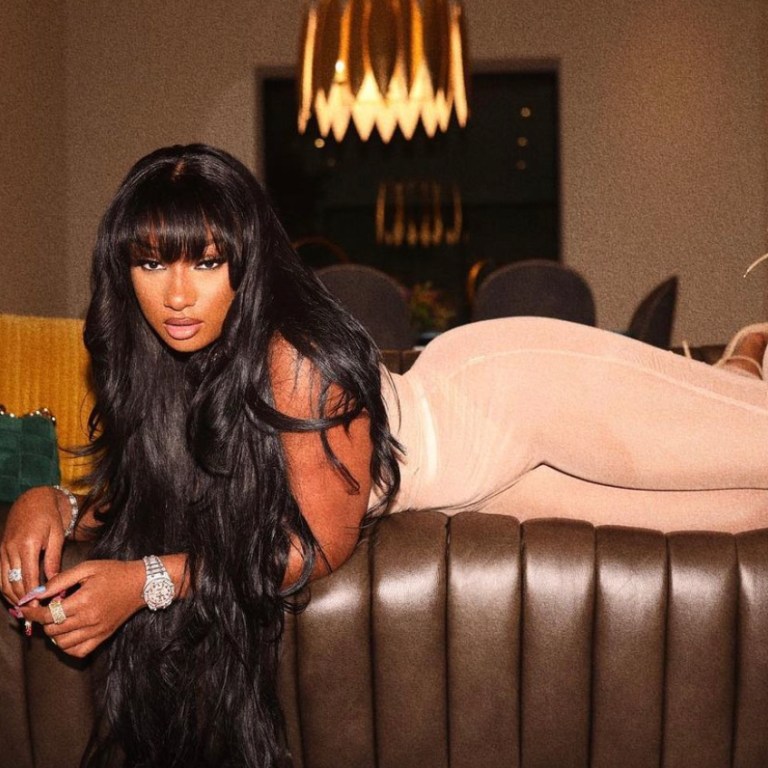 Megan Thee Stallion Stuns in Fashion Nova Nude Mesh Legging Set
