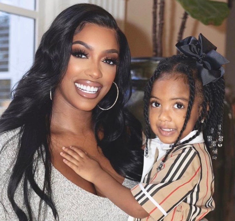 Porsha Williams Delivers Style Moment in Off-White Grey Knit Set With Daughter Pilar Jhena on Thanksgiving