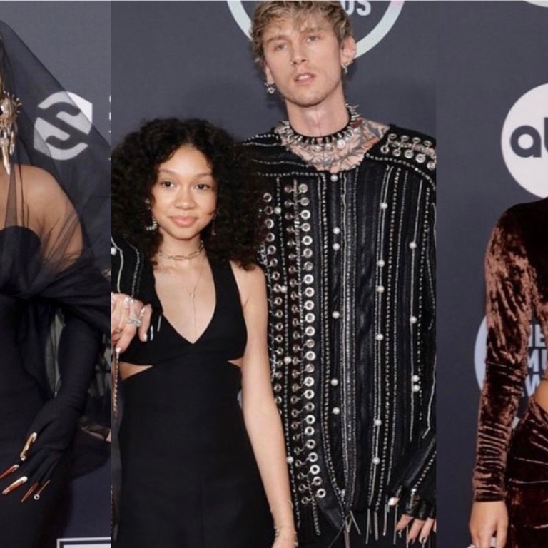 Top 10 Best Dressed at the 2021 American Music Awards: Cardi B in Schiaparelli, Halle Bailey in LaQuan Smith, Machine Gun Kelly in Ashton Michael With Daughter Casie in Valentino + More