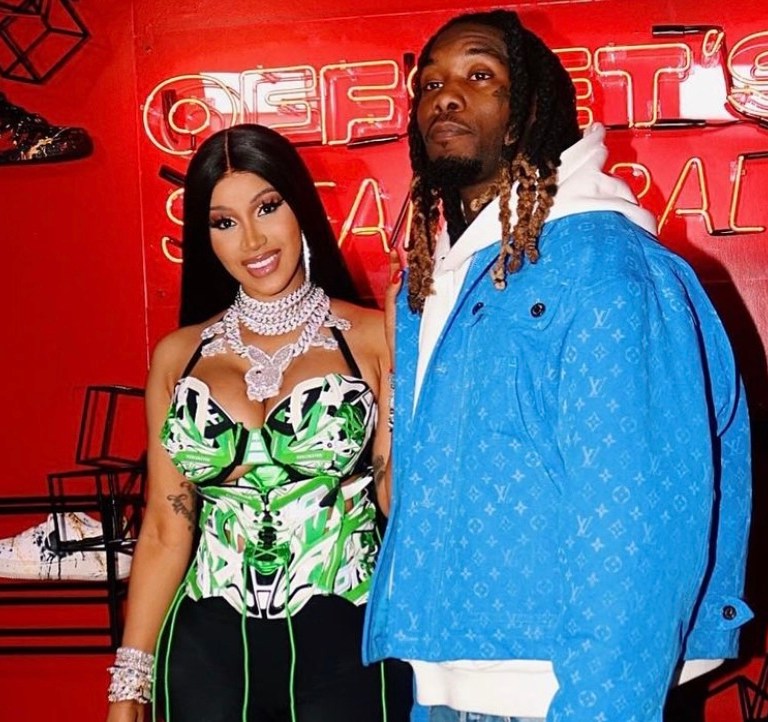 Cardi B Attends Offset’s ‘Sneaker Ball’ Birthday Party in LA Wearing a Custom Rey Ortiz x Frisk Me Good Balenciaga Sneaker Corset
