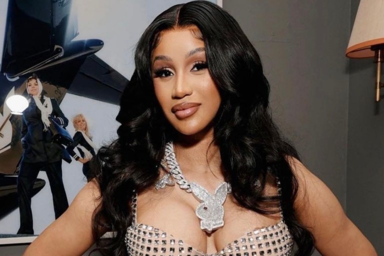 Cardi B Becomes Playboy’s First-Ever Creative Director in Residence: Dazzles in Prada Nude Crystal Mini Dress for Big Bunny Launch Party in Miami