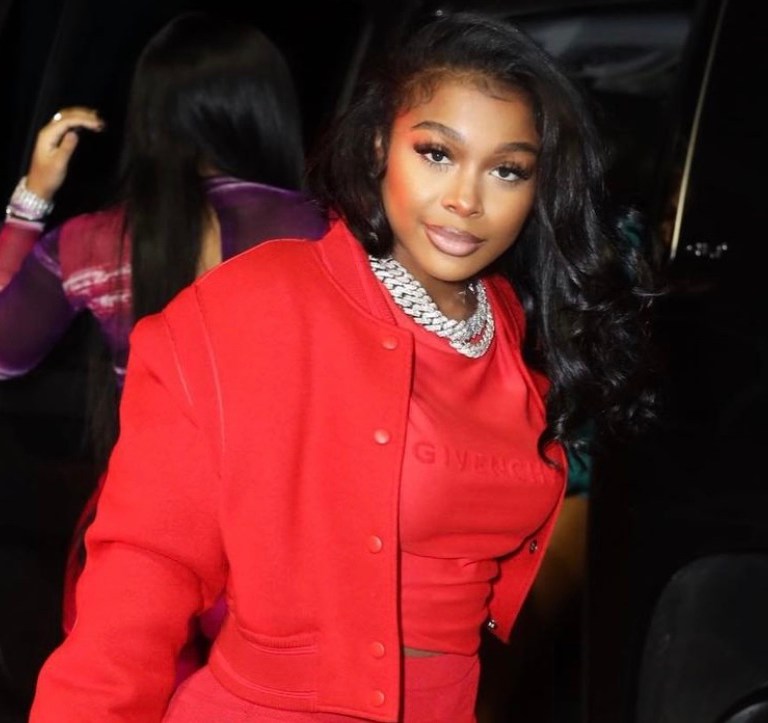 Jayda Cheaves Steps Out in Houston Wearing Full Red Givenchy Look and Tom Ford Red Padlock Heels