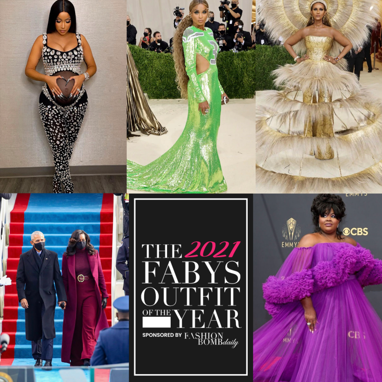 The Faby’s Best of 2021: Outfit of the Year Featuring Iman in Dolce and Gabbana x Harris Reed, Nicole Byer in Christian Siriano, Michelle Obama in Sergio Hudson and More