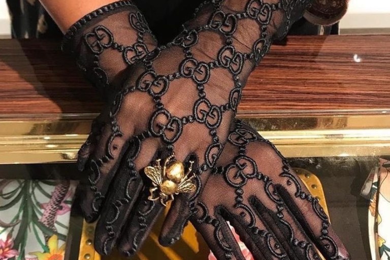 Bomb Product of the Day: Gucci Sheer Monogram Black Gloves with GG Motif