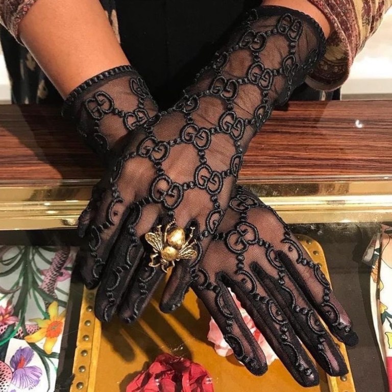 Bomb Product of the Day: Gucci Sheer Monogram Black Gloves with GG Motif