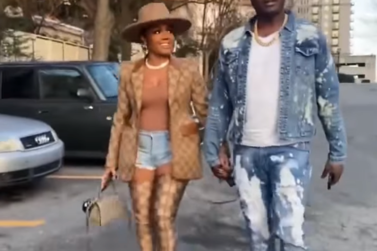 Rasheeda and Kirk Frost Step Out, With Rasheeda in Gucci x Balenciaga Knife Boots, Hourglass Bag, and Oversize GG Blazer + Celebs Love the Hacker Project
