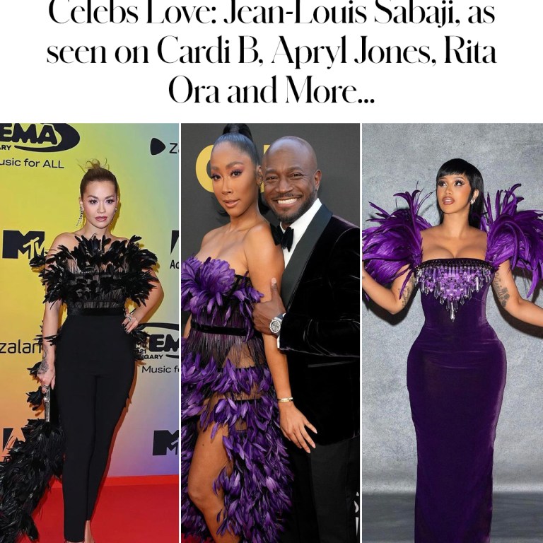 Celebs Love: Couture Designer Jean-Louis Sabaji, as Seen on Cardi B, Apryl Jones, Rita Ora, Laverne Cox and Many More