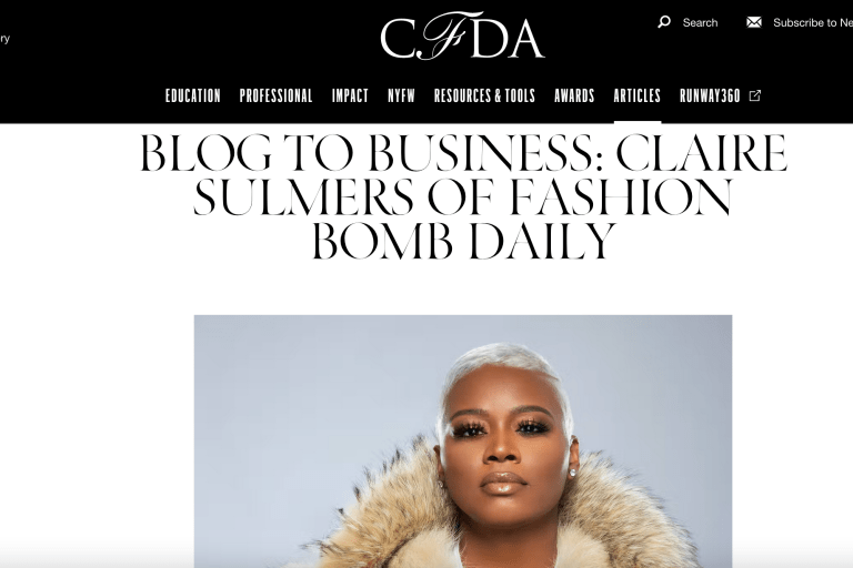 Claire’s Life: Check out My Feature on CFDA ‘Blog to Business’