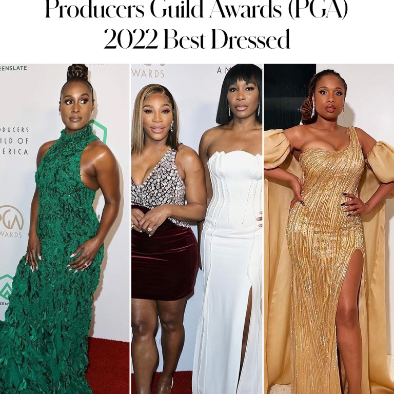 The Top 5 Best Looks from the 2022 Producers Guild Awards Including Issa Rae in custom Aliette, Serana Williams in custom CD Greene, Venus Williams in Atelier Versace and Others
