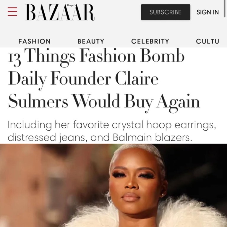 On Harper’s Bazaar: 13 Things Claire Sulmers Can’t Live Without!