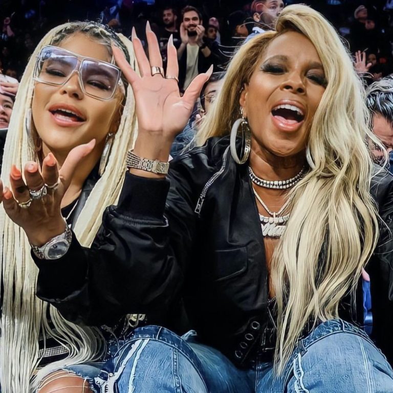 Mary J Blige and Misa Hylton Kick it Courtside at Brooklyn Nets Game, with Misa in Shop Akira, and Mary in Mcqueen and Dolce & Gabbana