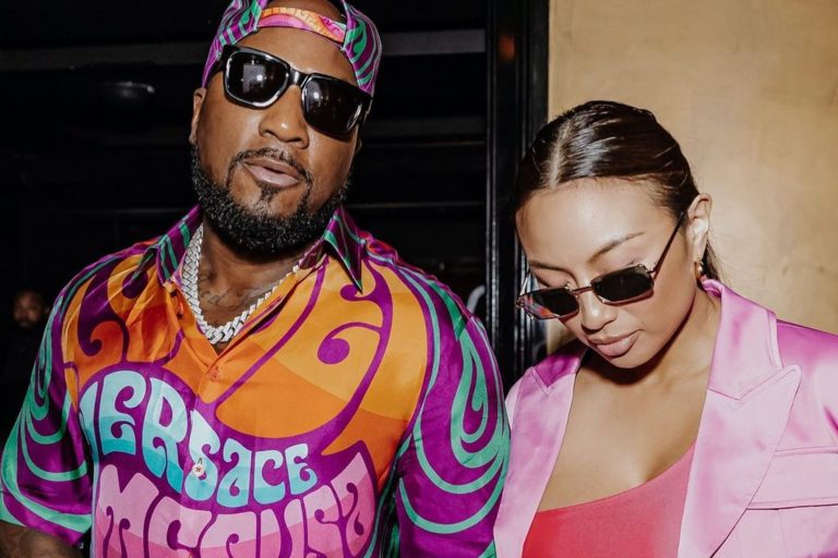 Jeannie Mai and Jeezy Hit Vegas in Pink and Orange Versace and Macys Looks