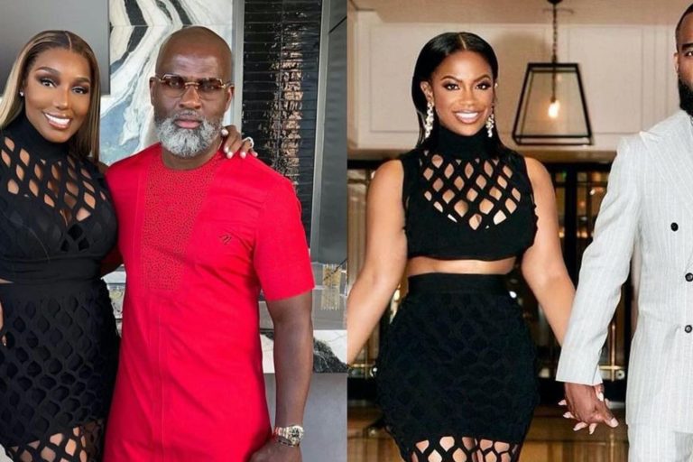 Who Wore it Better? Nene Leakes vs. Kandi Burruss Tucker in Herve Leger’s Black Fishnet Crop Top and Bandage Skirt