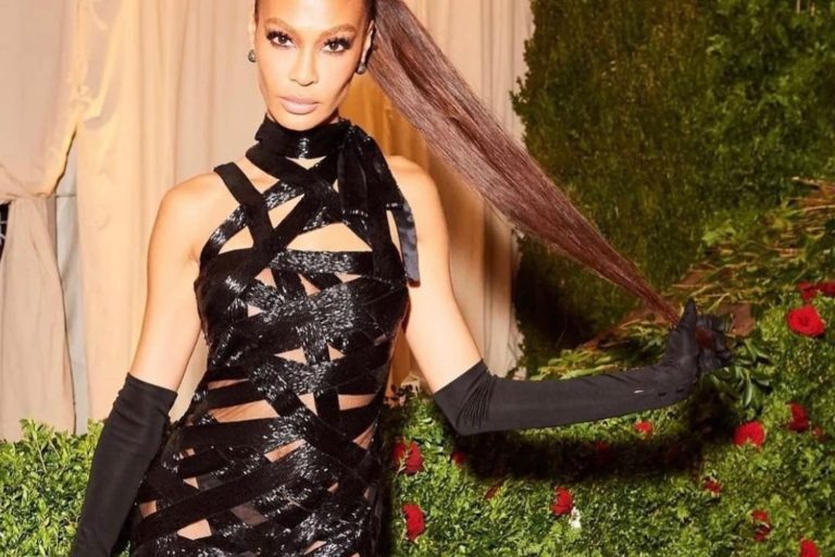 Joan Smalls Sizzles in Tom Ford and Indique Hair for the Met Gala