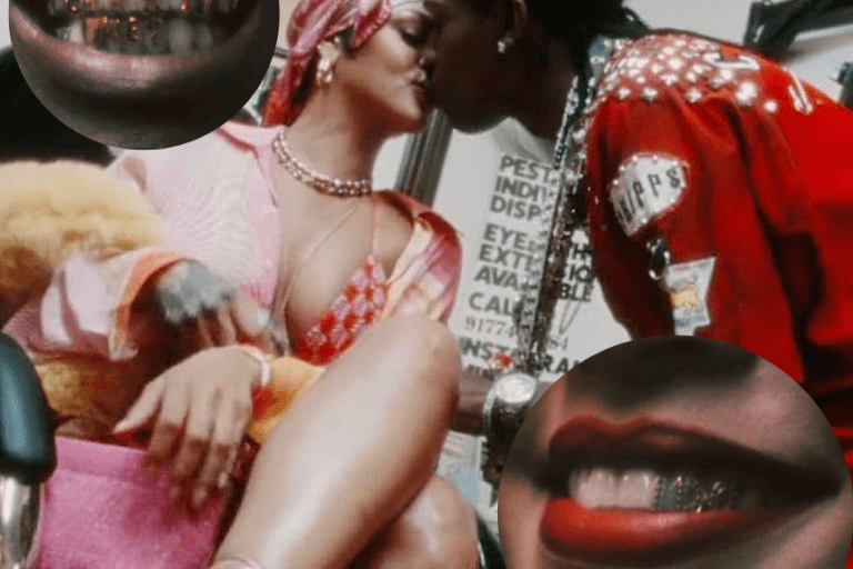 A$AP Rocky Proposes to Rihanna in the New Music Video for D.M.B, Wearing Custom Grills, a Custom Rihanna Ring, a Phipps Jersey and More