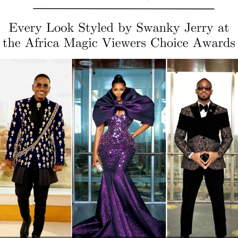 Every Look Styled by Swanky Jerry at the Africa Magic Viewers Choice Awards: Discover Nigerian Designers Deji & Kola, Anjy Luminee Couture and Sevon Dejana