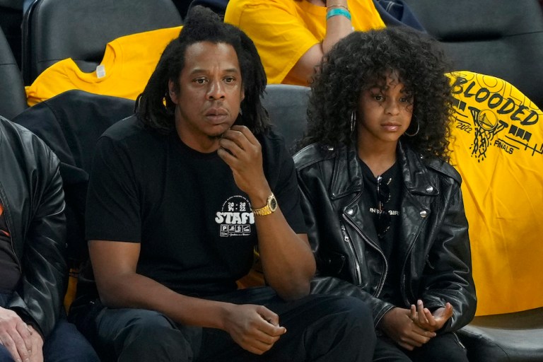 On TheStateofFashion.Bulletin.com: Blue Ivy Kicks it Courtside with Dad Jay Z at Game 5 of the 2022 NBA Finals